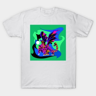 kaiju manticore ecopop monster art T-Shirt